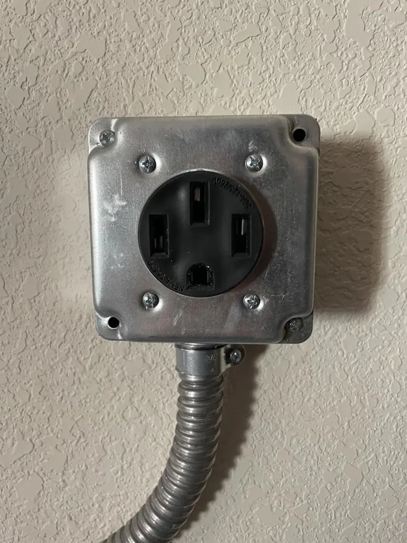 NEMA 14-50 outlet installed for Smart Home Electrical in Verde Village